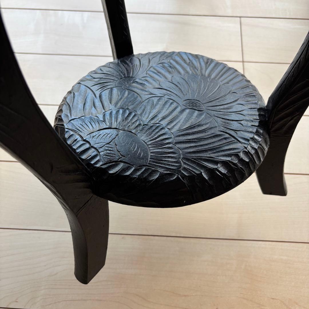 日光彫 丸テーブル サイドテーブル ミニテーブル 伝統工芸