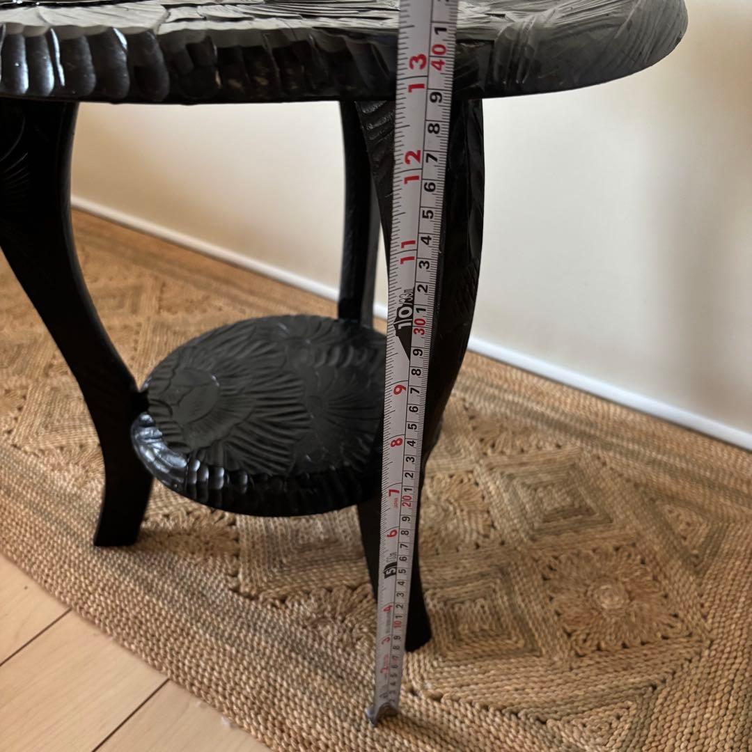 日光彫 丸テーブル サイドテーブル ミニテーブル 伝統工芸