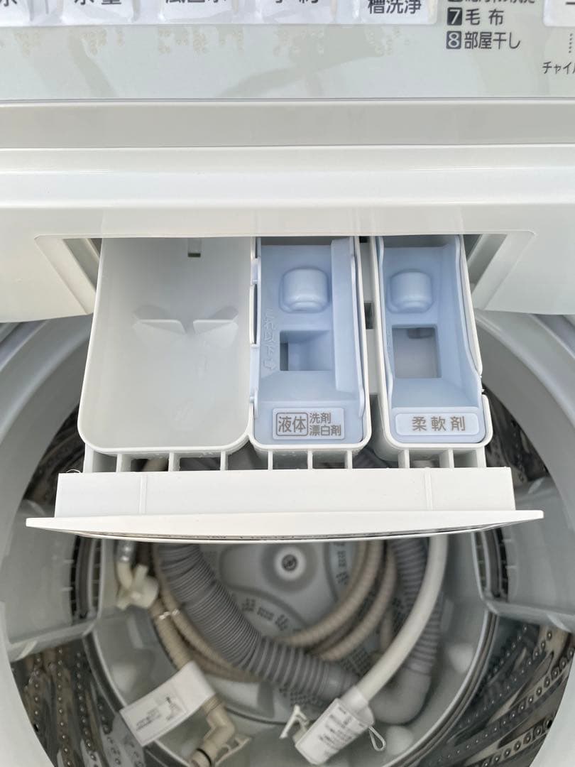 873 パナソニック 7kg洗濯機 エコナビ ビッグウェーブ パワフル滝洗い搭載