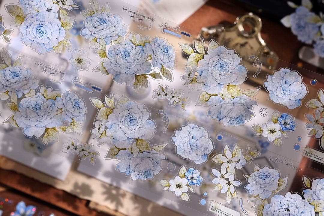 ⭐️SALE⭐️小白家文創《涧石蓝》海外マスキングテープ マステ 【2743】