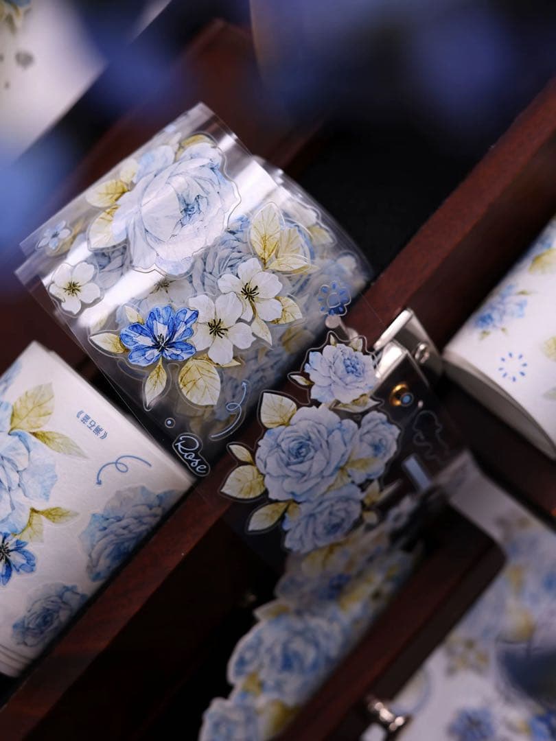 ⭐️SALE⭐️小白家文創《涧石蓝》海外マスキングテープ マステ 【2743】