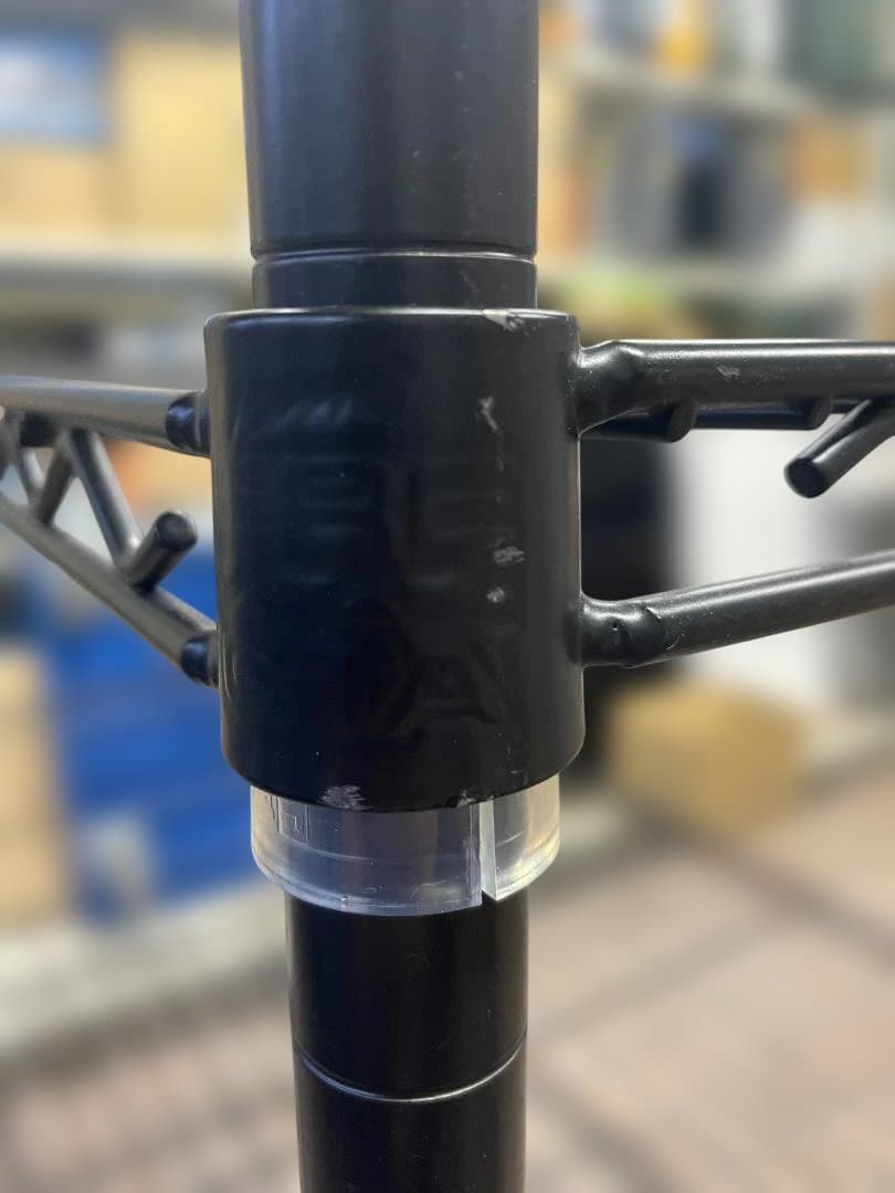  ERECTA 3方クロスバー黒アクリル板×３※ポール天キャップ１個無し