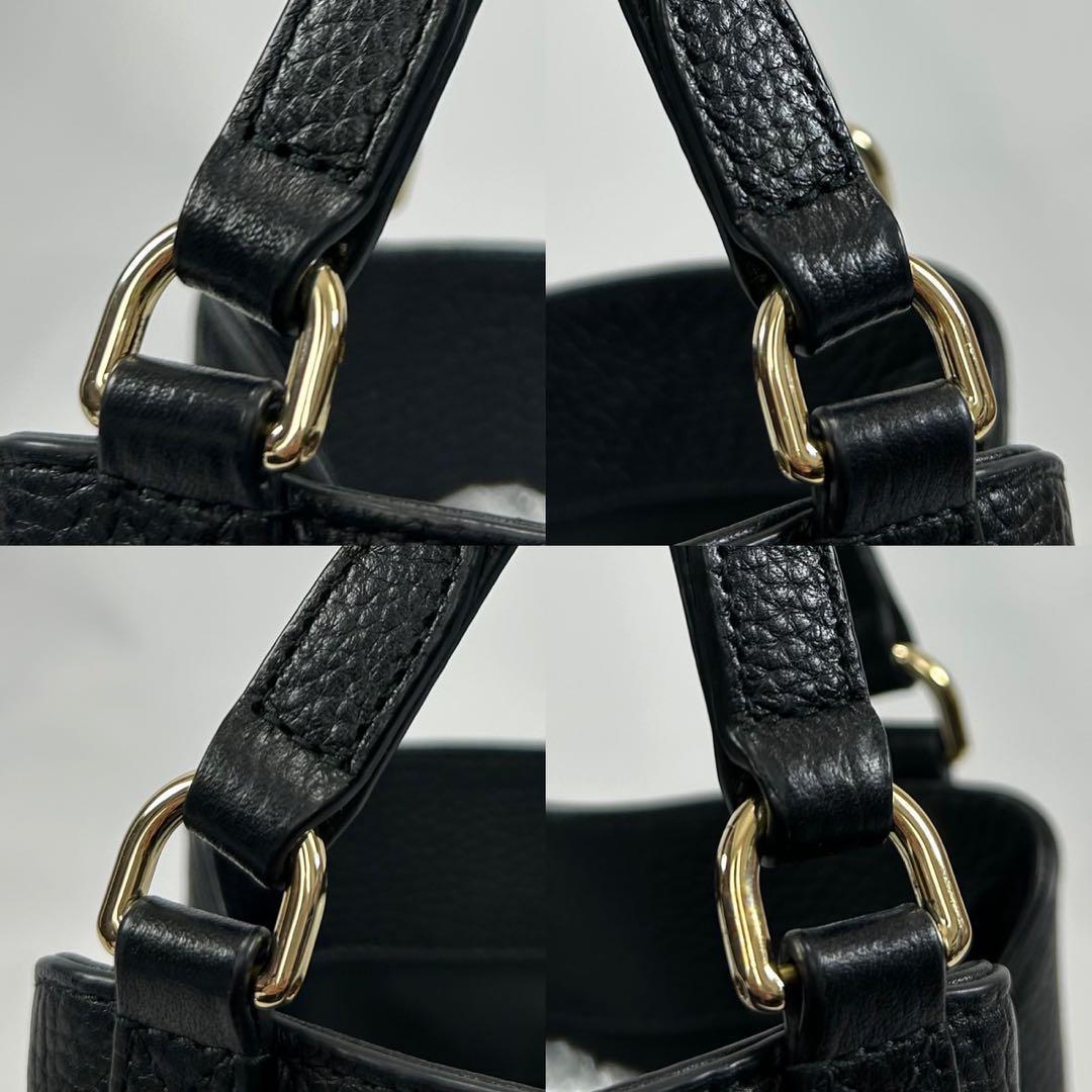 【極美品/付属品完備】フルラ 2way ダフネ ショルダーバッグ レザー 黒