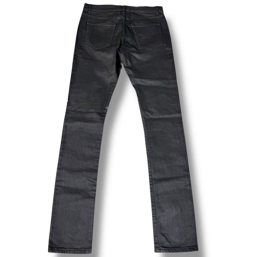 極美品 サンローランパリ エディ期 2014 コーティング デニムパンツ 黒