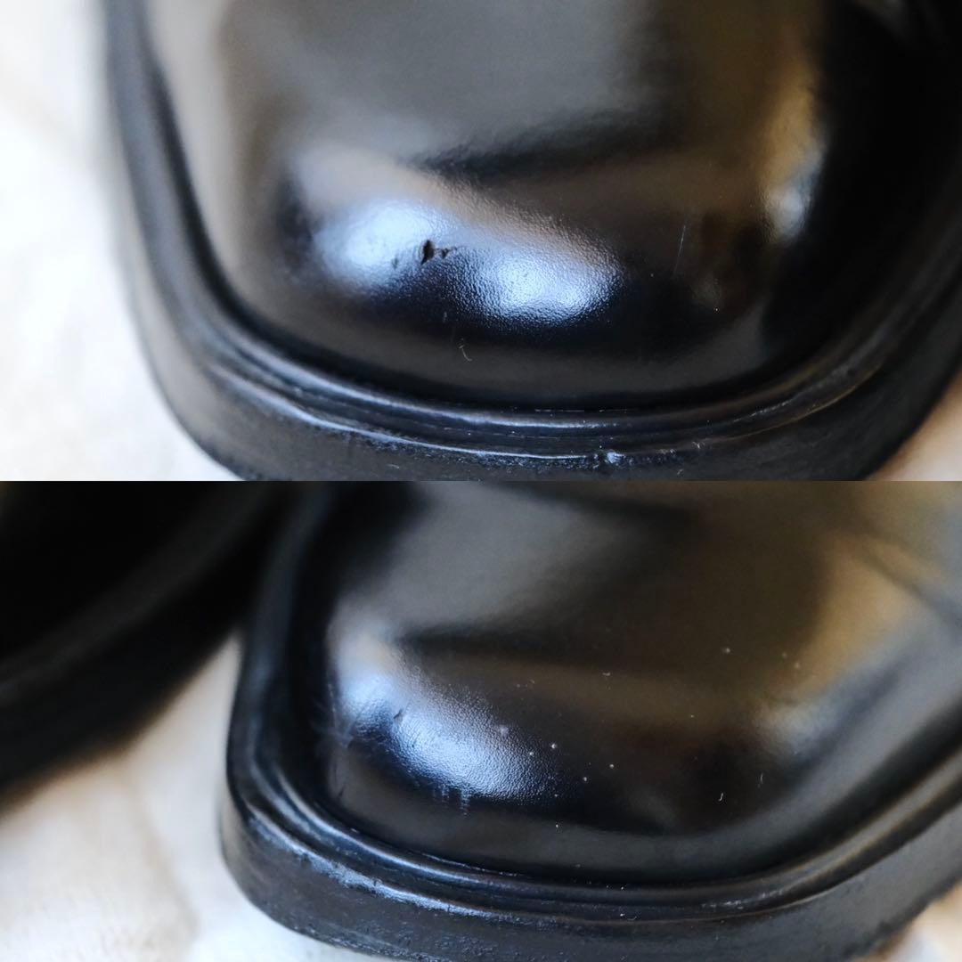 Salvatore FerragamoスクエアプレーントゥSTANFORD黒75