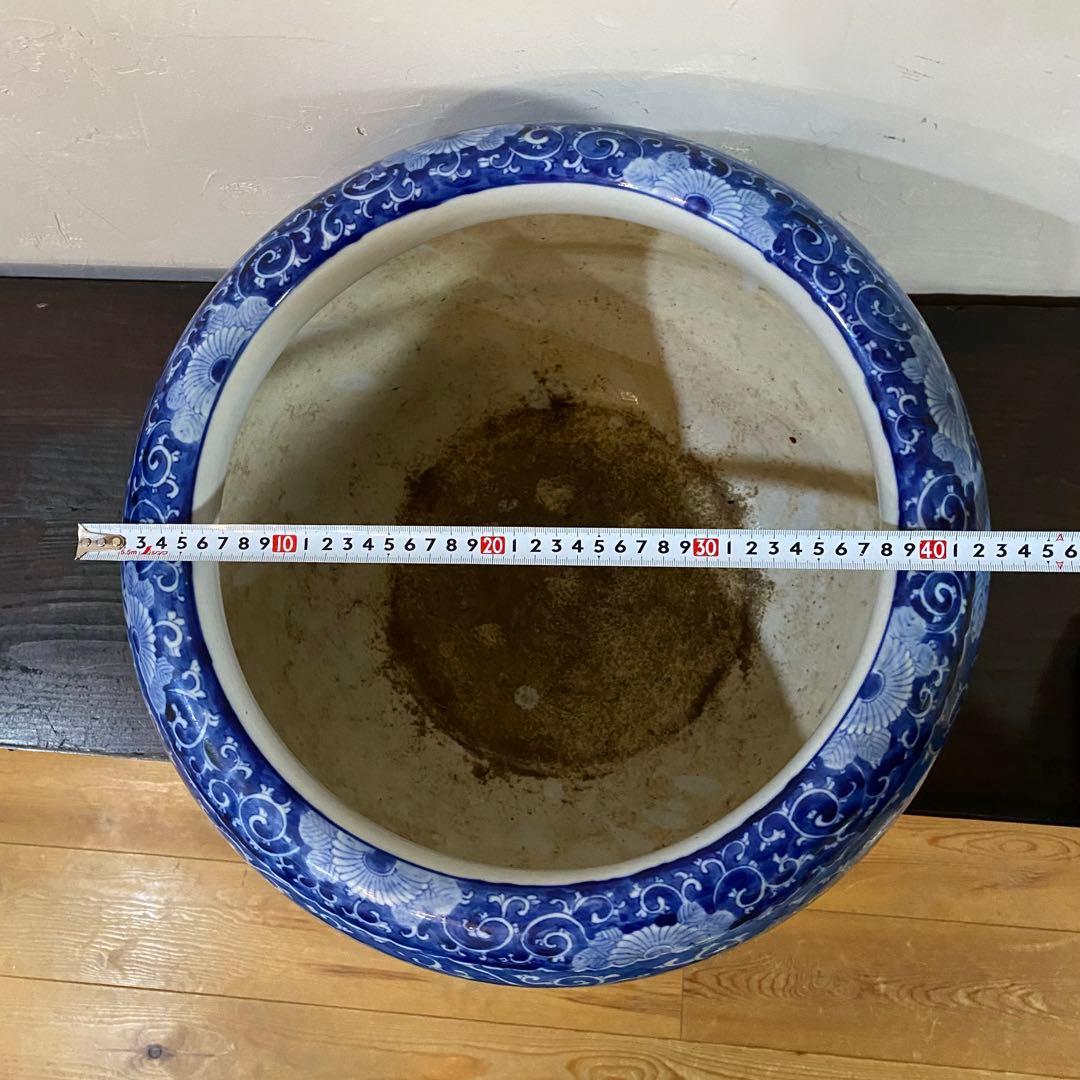 手描き火鉢　鳳凰図柄　美品