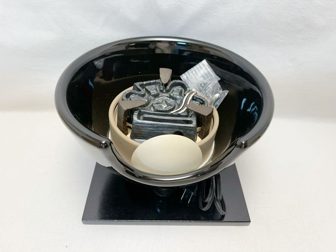 未使用 茶道具 黒真塗 紅鉢型 野々田商店製 電熱器 元箱