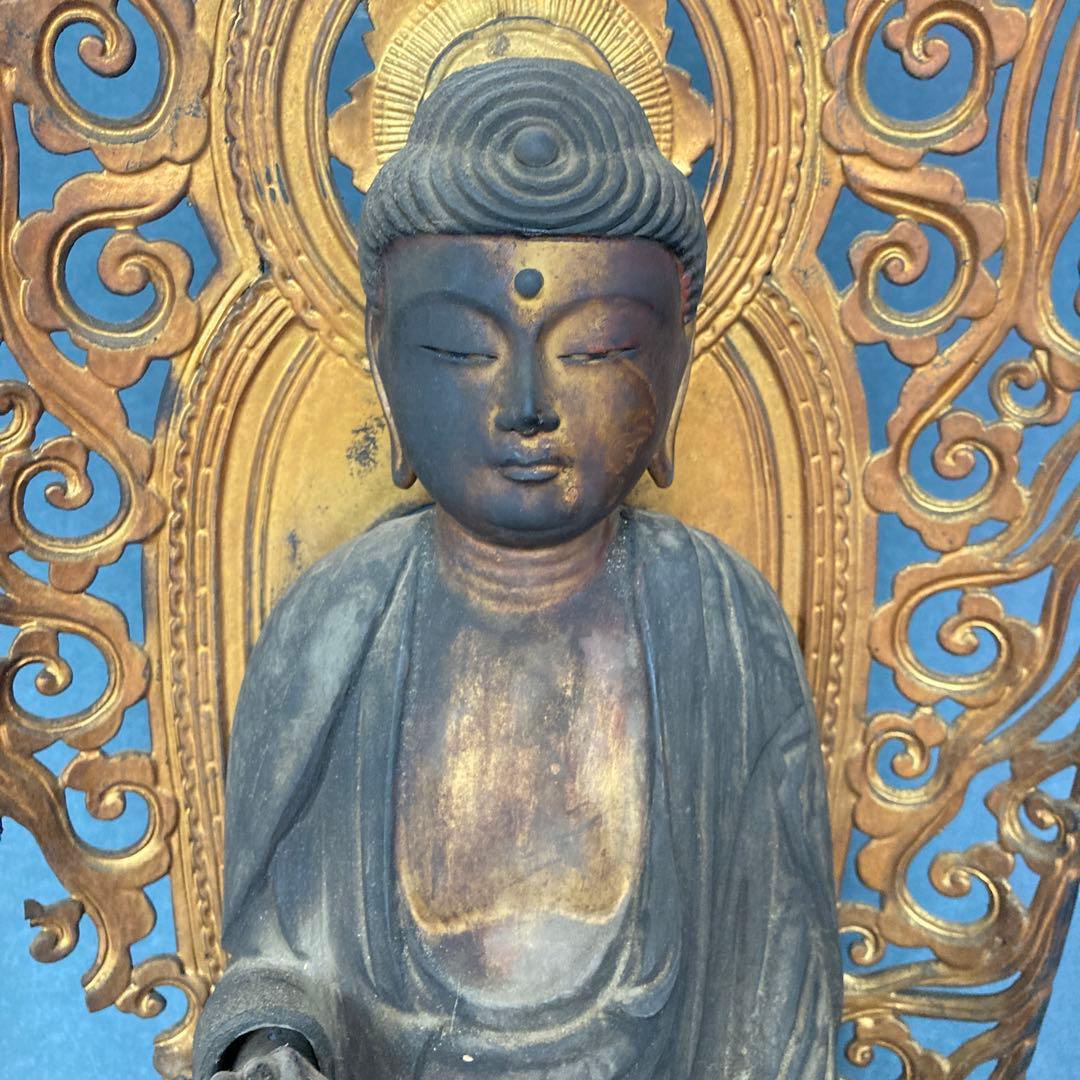 阿弥陀如来　仏像　玉眼　木彫