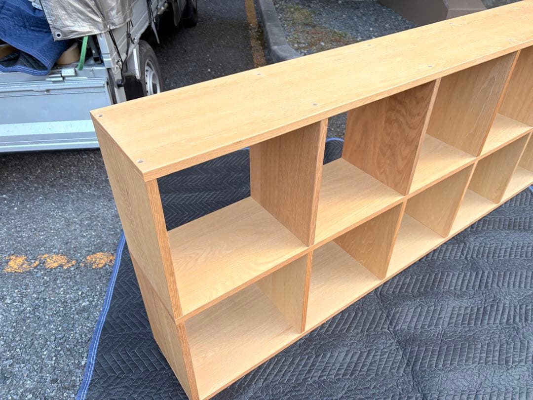 u*e様 【状態良い】無印良品 木製収納棚 5段2列 ナチュラル