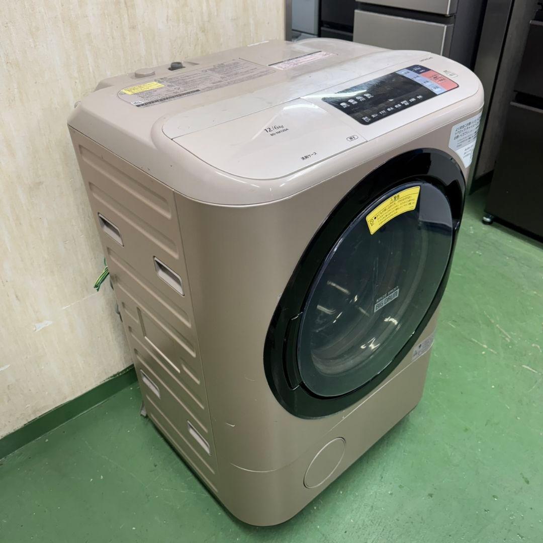 283↑ 送料設置無料★日立ドラム式洗濯機　乾燥機能付き　12㌔