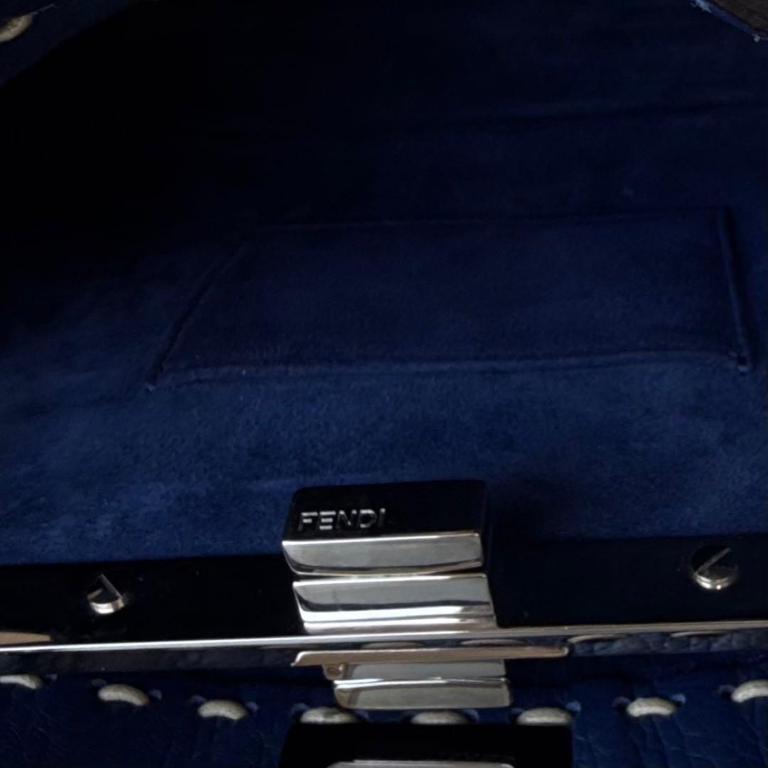 FENDI ピーカブー　セレリア ミニ　2WAYハンドバッグ ブルー