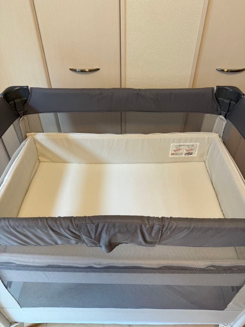 Aprica アップリカ ベビーベッド ココネルエアー AB グレーベアー