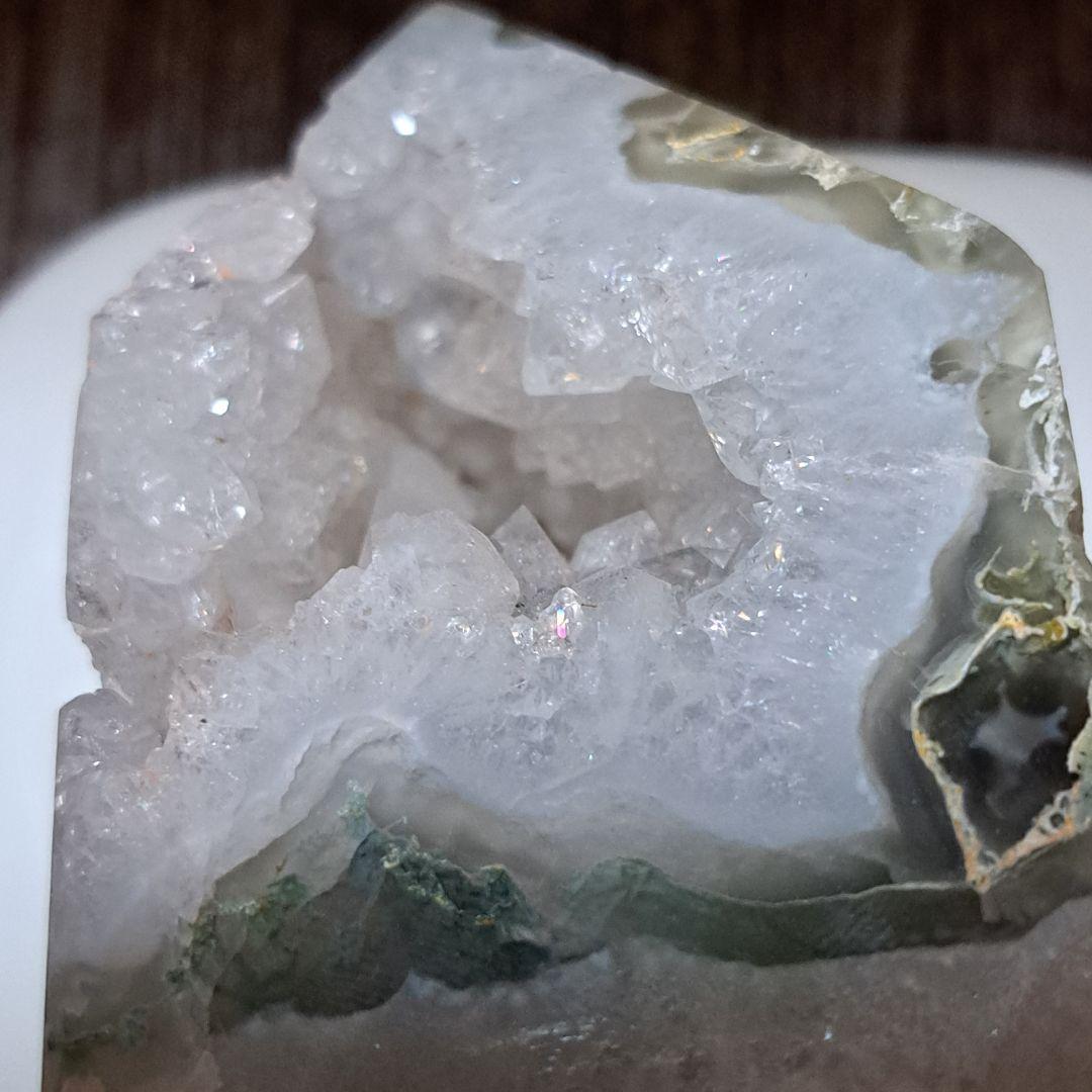 モスアゲート　天然石　タワーポイント　結晶　キラキラ✴️原石