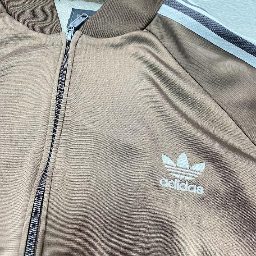 adidas jersey jog suit ブラウン トラックジャケット
