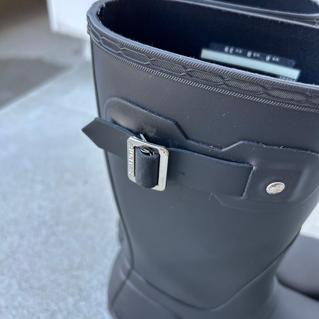 HUNTER(ハンター) レインブーツ ミドル25.0㎝、ブラック、黒