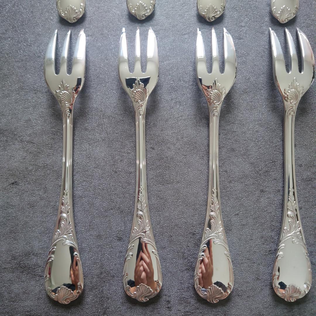極美品 クリストフル マルリー ケーキフォーク コーヒースプーン 12点 箱付き
