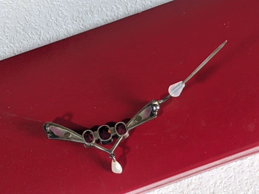 アンティーク　プリカジュールエナメル　アール・ヌーヴォー　ブローチ　お値下げ中