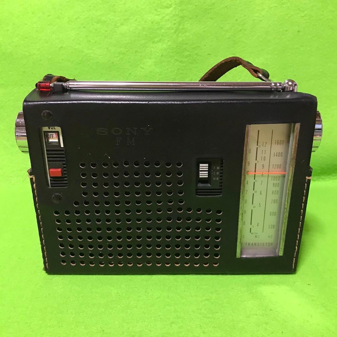 SONY ラジオ　TFM-110D 革ケース付き　美品