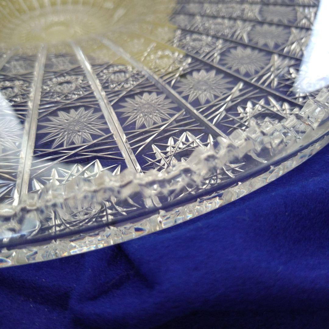 値下げします‼️Bohemia Glass500pk ガラス大皿 直径約40cm