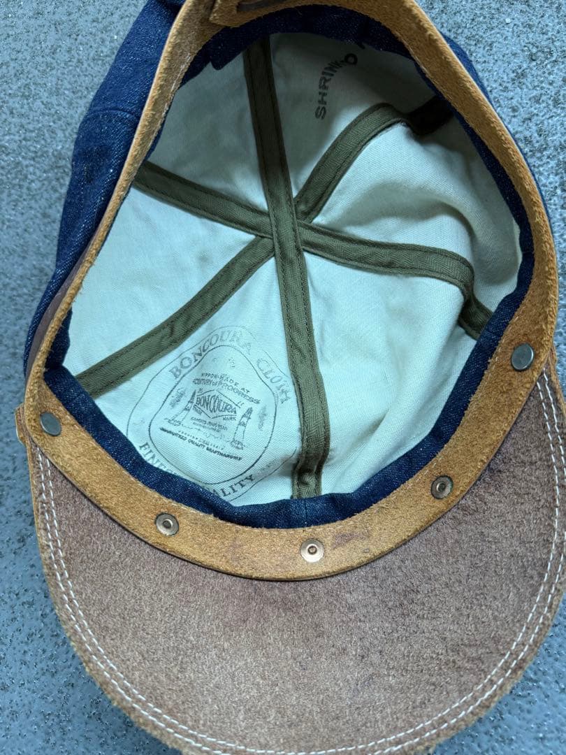 BONCOURA ボンクラ帽　キャップ　帽子　デニム　レザー　新品