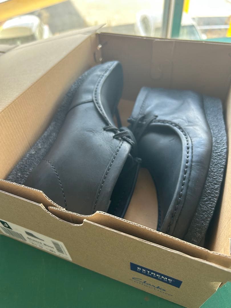 clarks クラークス　ワラビー　メンズ　ブーツ　黒