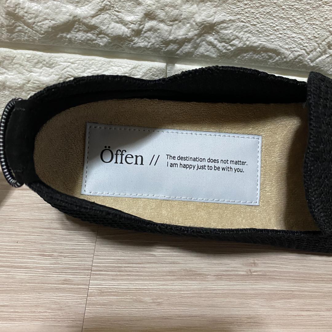 タグ付♪Offen O0u 2ndコラボ ニットシューズ 黒 フリル XL