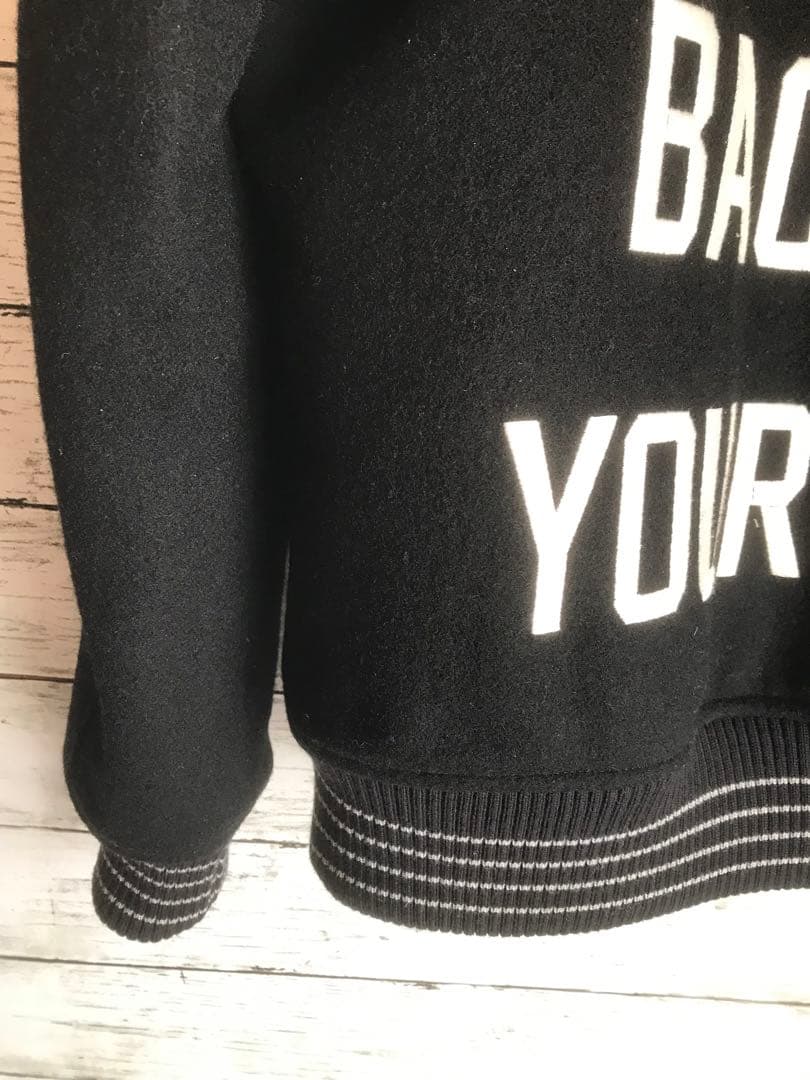 チャレンジャー　CHALLENGER ウールスタジャン　刺繍　ブラック　黒