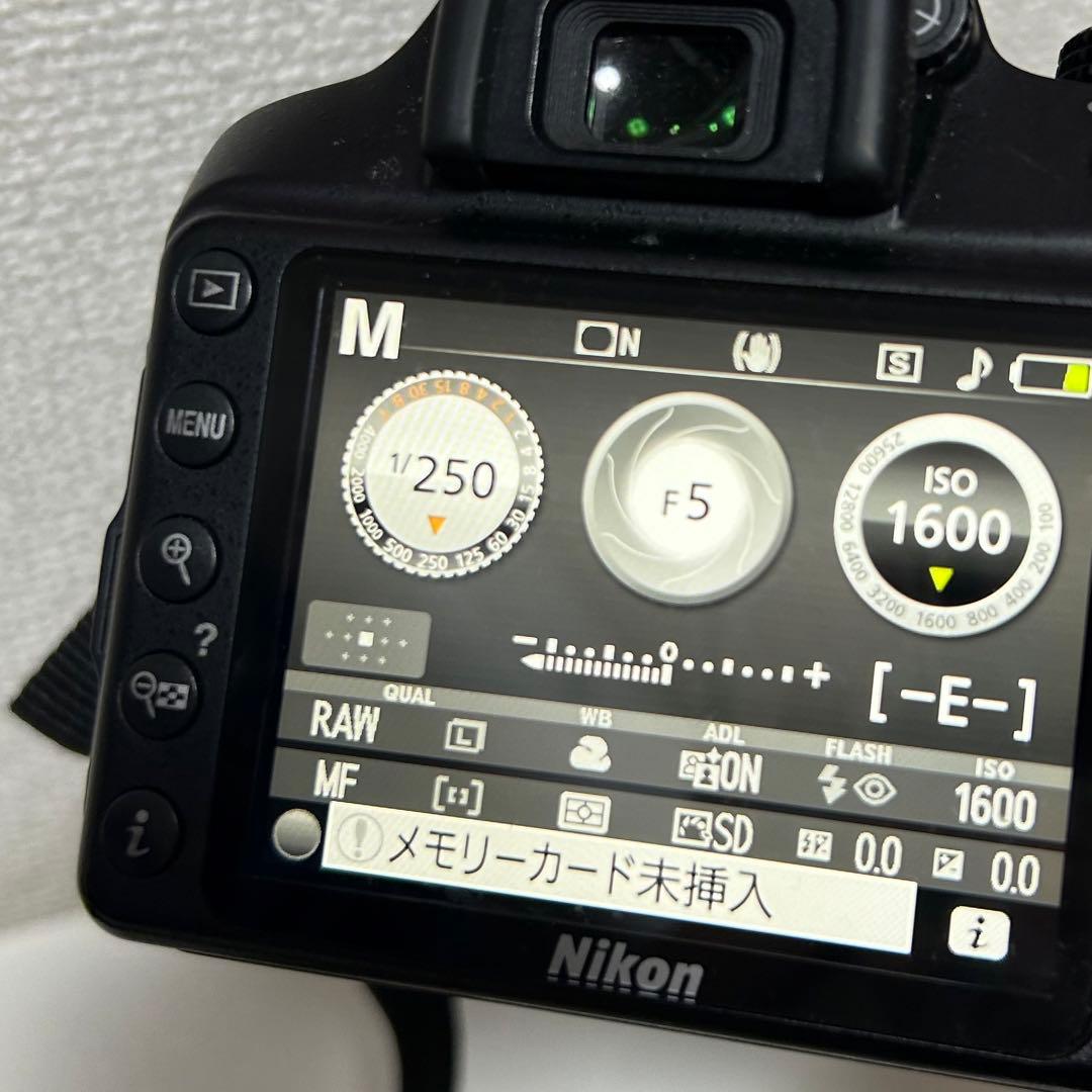 Nikon D3500 一眼レフ 本体、レンズ、バッテリー、充電器4点セット
