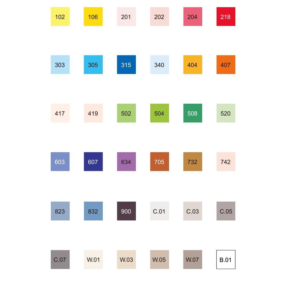 呉竹 ZIG KURECOLOR TWIN WS 36色セット 　油性インキ