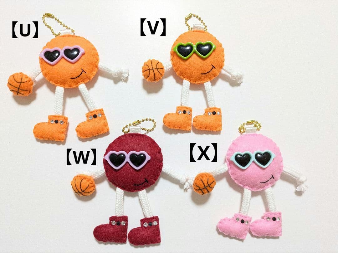 【完成品】ハンドメイド バスケットボール フェルト お守り 部活お守り 28個
