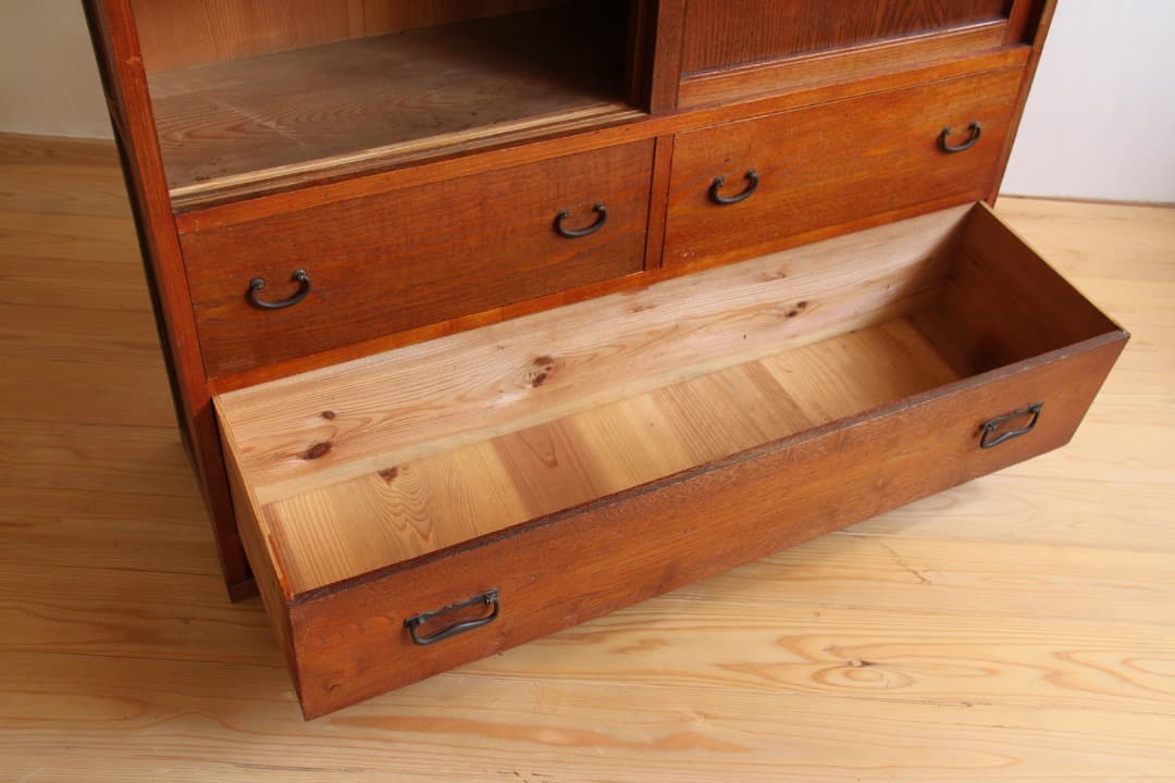 収納棚　食器棚　木製　古道具　古家具　和家具　ビンテージ　アンティーク　レトロ