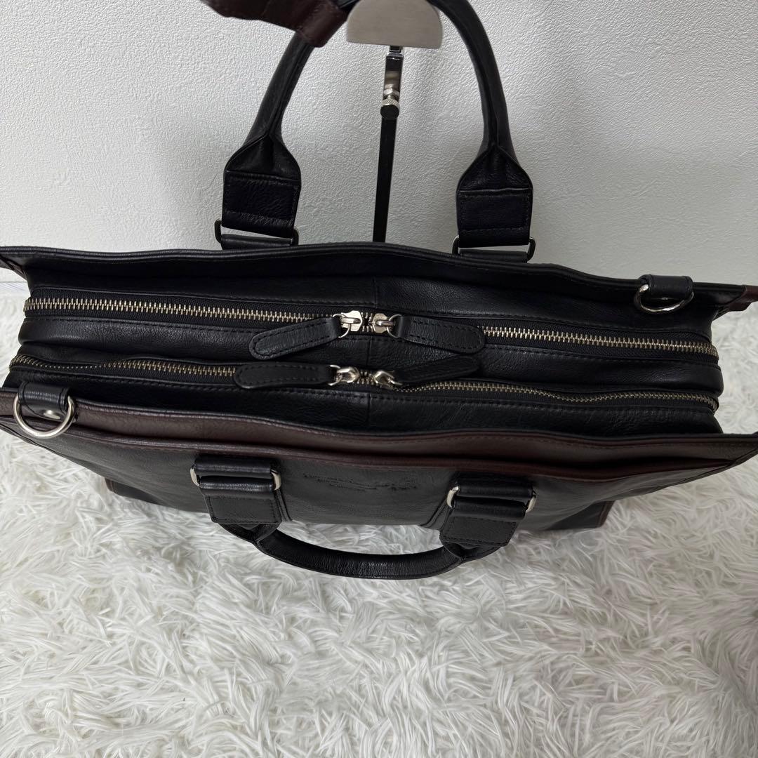 COMPLEX GARDENS ビジネスバッグ 牛革 2層式 2way 大容量