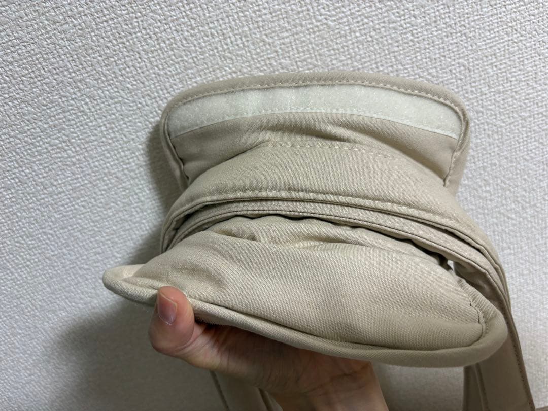 【ほぼ未使用】ba&ttang ベージュ キャリーバッグ　M カーベルト付き