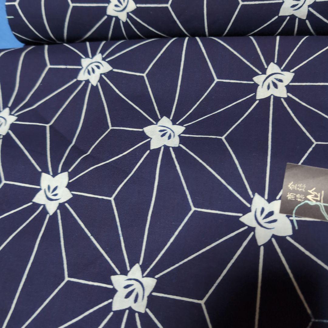 竺仙　浴衣反物　桔梗　コ一マ糸使用