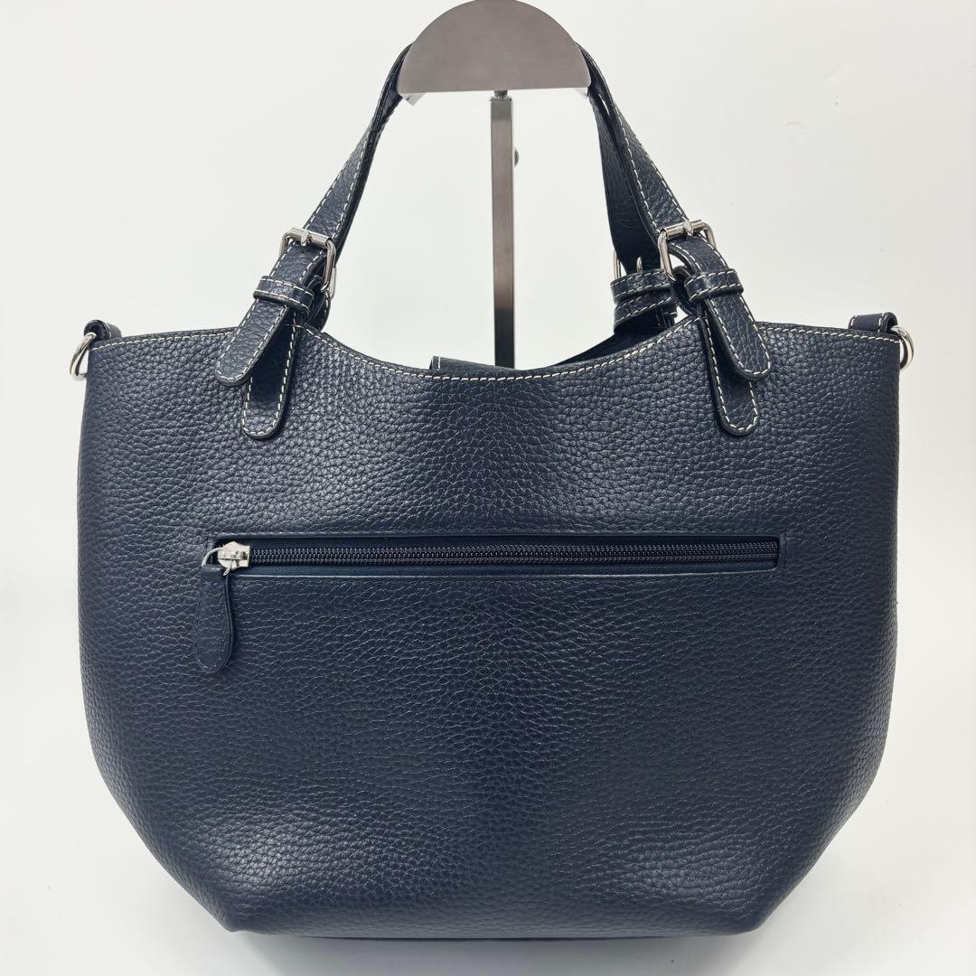 キタムラ 2WAY ネイビー ショルダーバッグ ハンドバッグ
