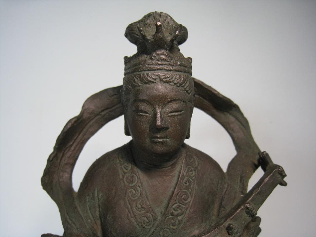 弁財天像　佐藤助雄　ブロンズ製　　芸能、学問、財運、水の女神
