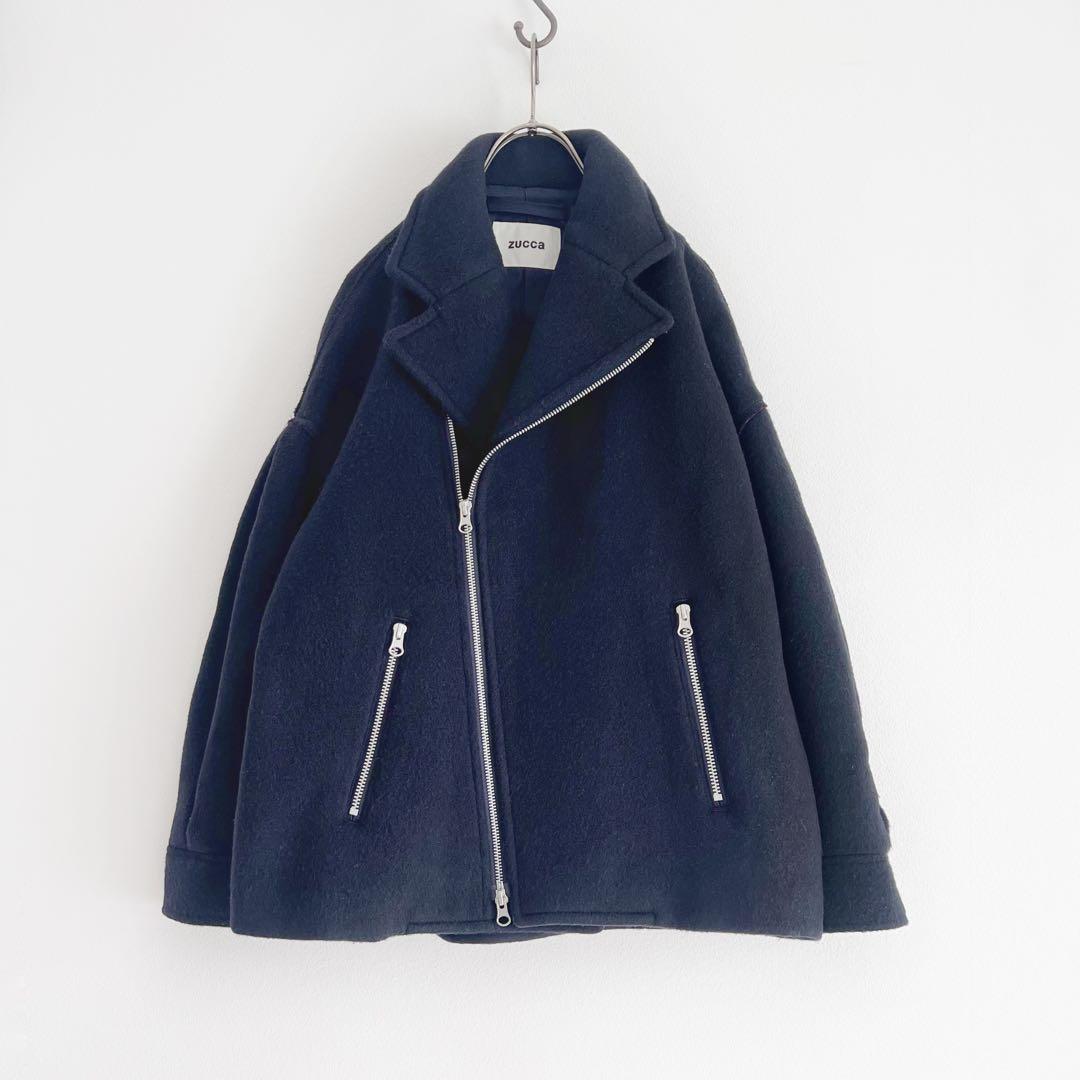 【定価42900円】ZUCCa リバーウールコート ライダース
