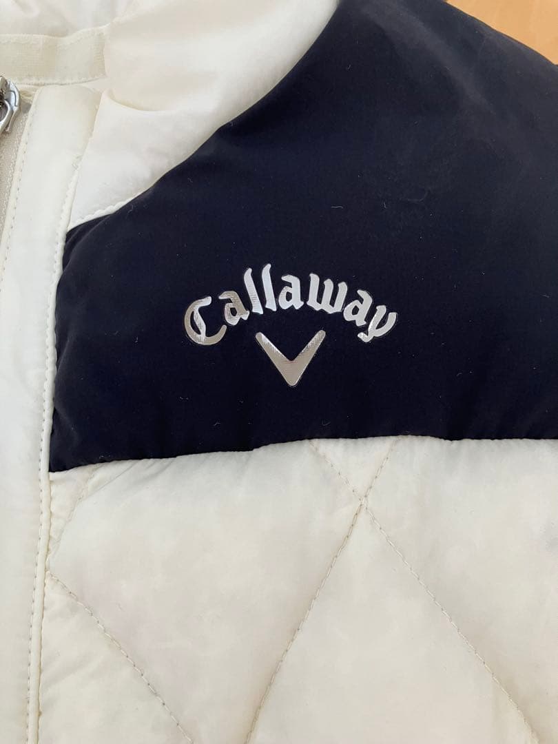 キャロウェイ　レディース　ロングベスト　ダウンベスト　中綿ベスト　ホワイト　白