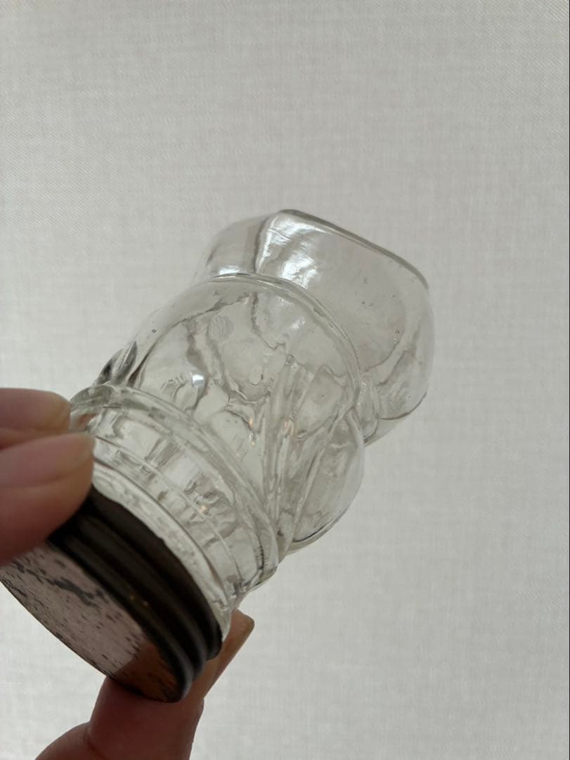 和ガラス 大黒様 水飴瓶 金平糖瓶 骨董 ペロペロ 駄菓子 戦前 昭和レトロ