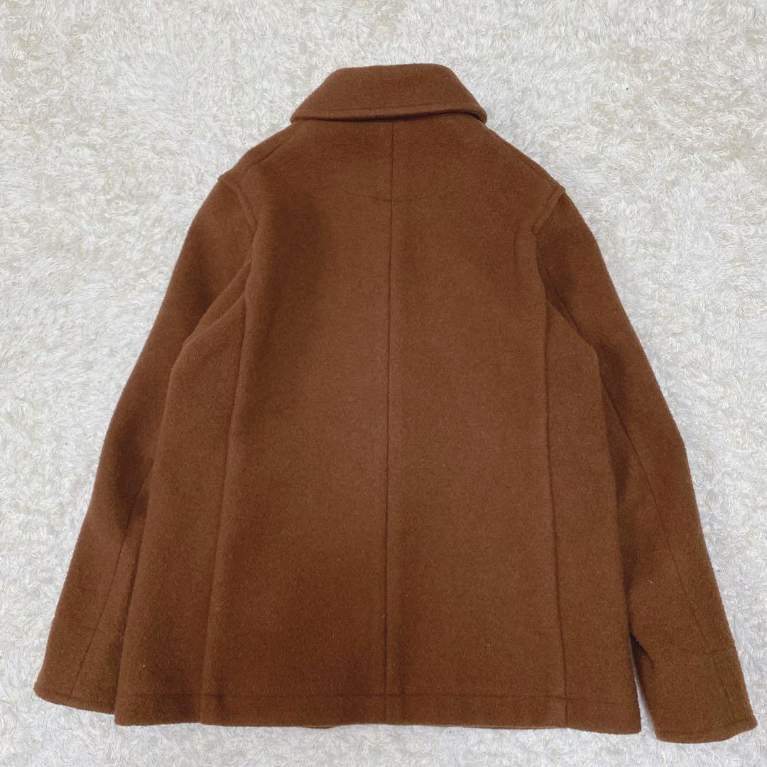 【美品】ダントン　ウールモッサ　ショールカラージャケット　ブラウン　40