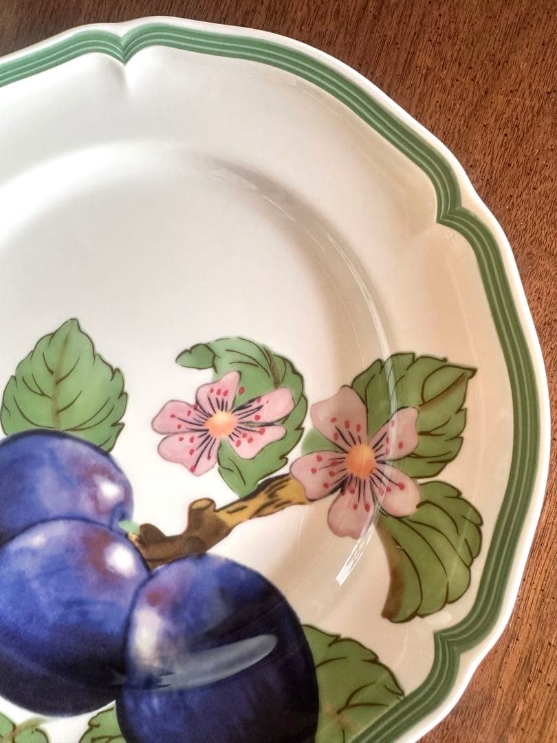 シール付き未使用◇ビレロイ＆ボッホ『フレンチガーデン モダンフルーツ』大皿2枚