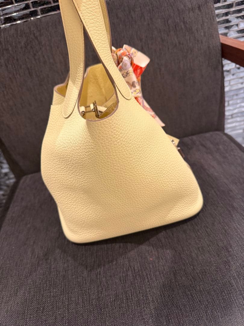 エルメス。ピコタンMM。Ｋ刻印ジョーヌプッサン。最終値下げ！