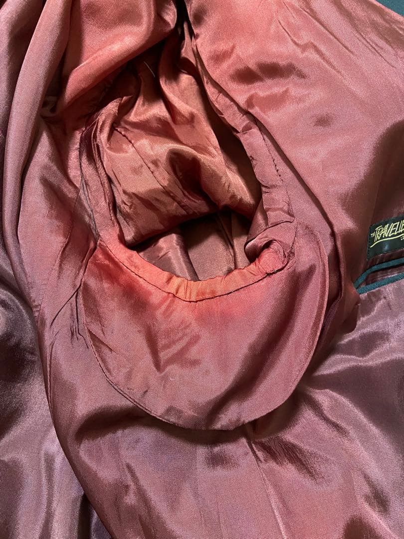 【稀少】スーツ　セットアップ　古着ビンテージ　ダークグリーン　ジャケット　式