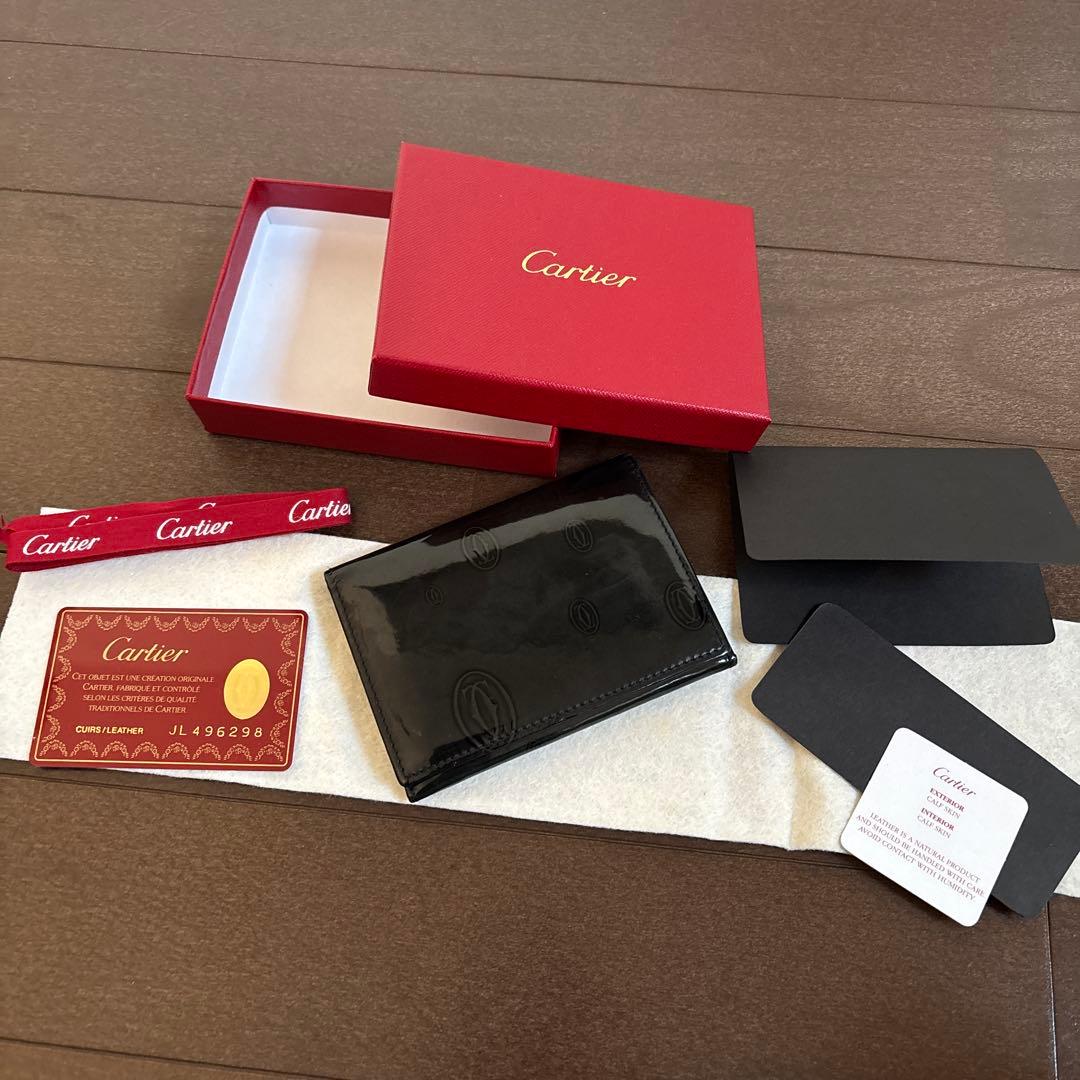 カルティエ　Cartier ハッピーバースデー　名刺入れ　カードケース　ブラック