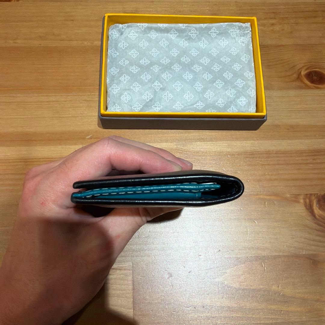 ETTINGER 名刺入れ ブラックターコイズ