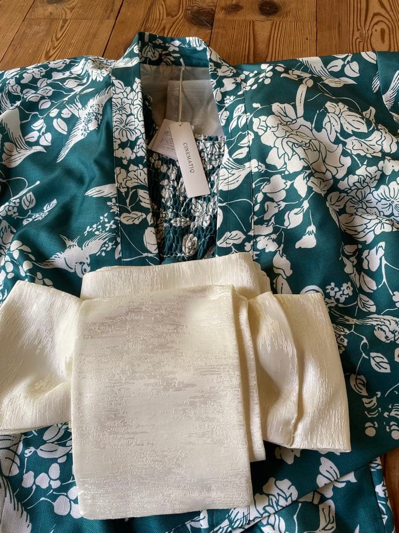 元鈴木さん　Cinematiq 2wayセパレート浴衣　L〜LL グリーン