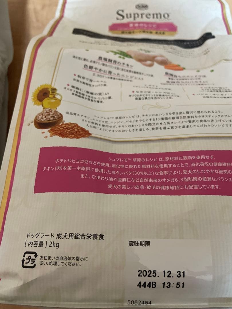 Nutro Supremo 地中海のレシピ　草原のレシピ　ドッグフード 2kg