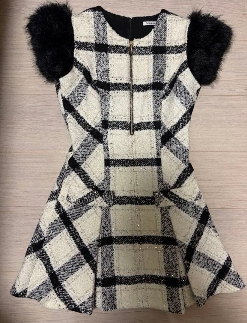 ワンピース Maison tweed mini onepiece White