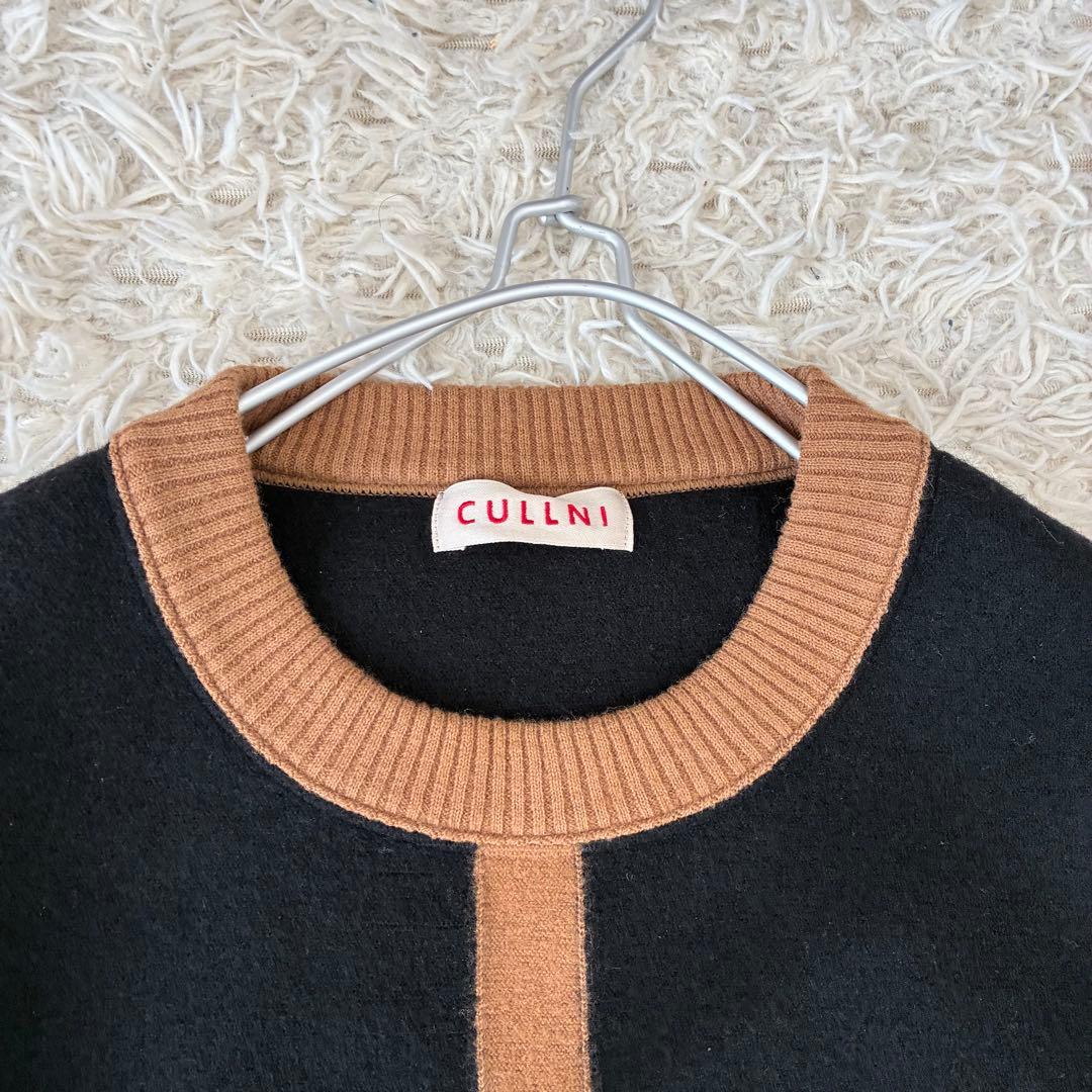 CULLNI クルニ アシンメトリーニットベスト ブラック ウール