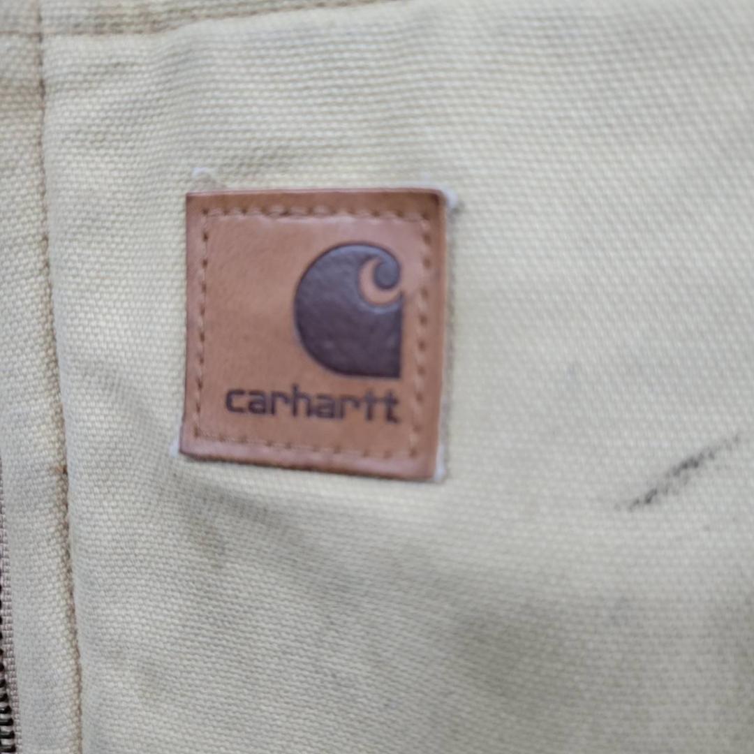 古着 90s メキシコ製 カーハート ダックジャケット ベスト ベージュ L